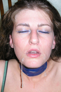 Sabrina Deep bukkake covered in cum after blow job and deep throat